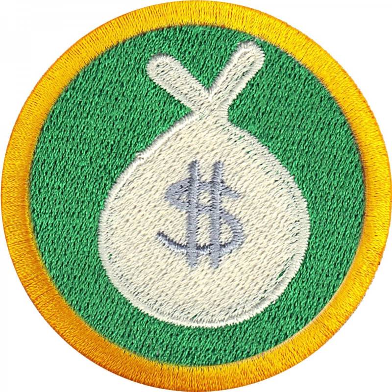 Schatzmeister Abzeichen Patch Geldtasche Wildnis Scout Schärpe Aufbügler Gestickt Aa3 von KADLLC