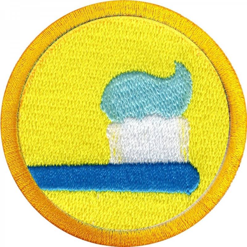 Teeth Brushing Badge Hygiene Wilderness Scout Sash Patch Aufnäher Bestickt Guss von KADLLC