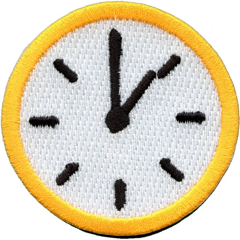 Tell The Time Badge Patch Uhr Wilderness Scout Schärpe Eisen Auf Bestickt Cf4 von KADLLC