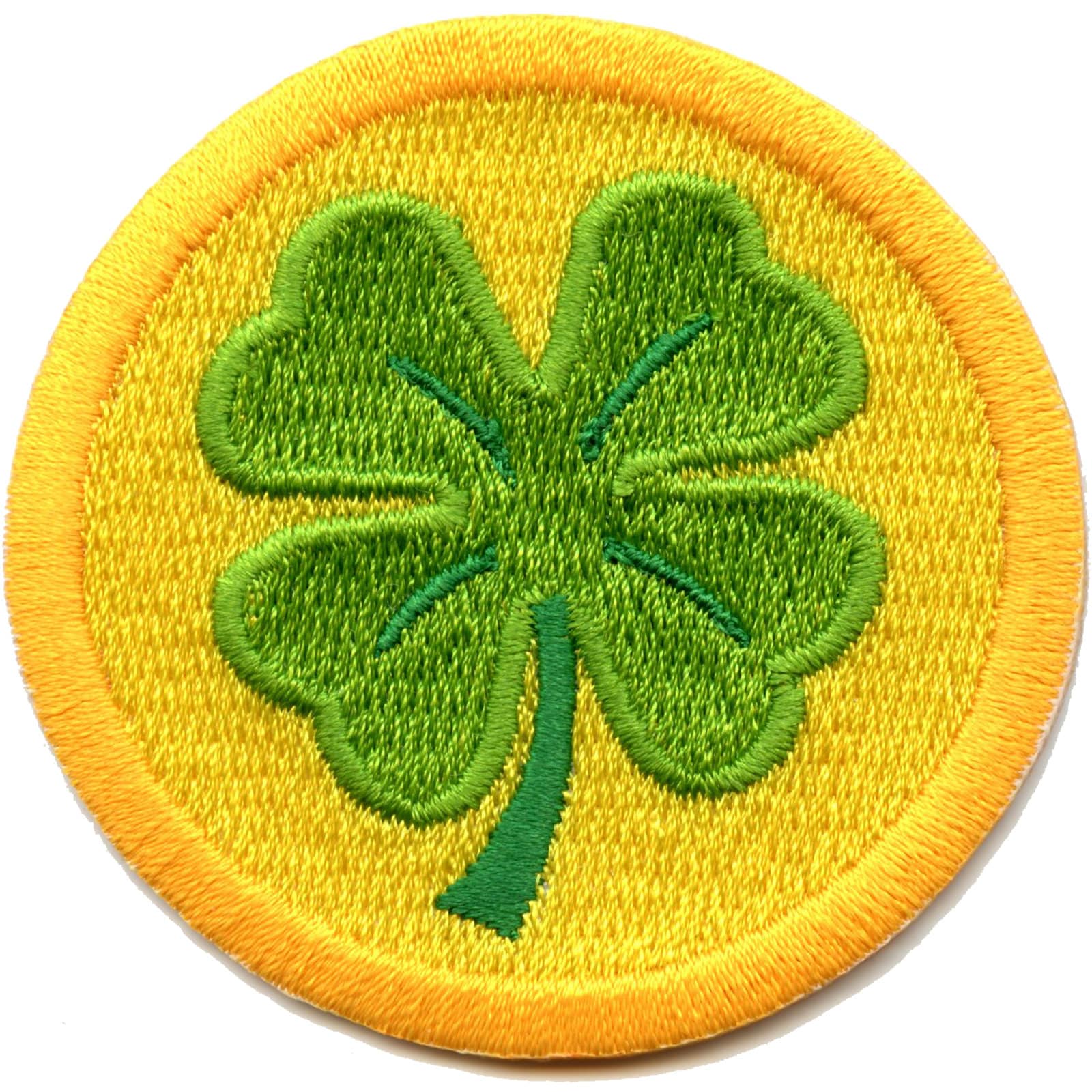 Vierblättriges Kleeblatt Abzeichen Patch Lucky Wilderness Scout Schärpe Aufbügler Gestickt Aa3 von KADLLC