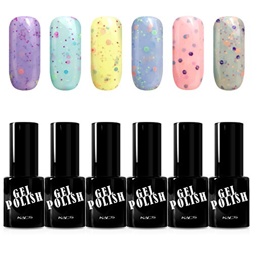 KADS 6 * 9.5 ml Cheese Candy Gel Polish Soak Off UV LED Nail Art Lacquer von KADS