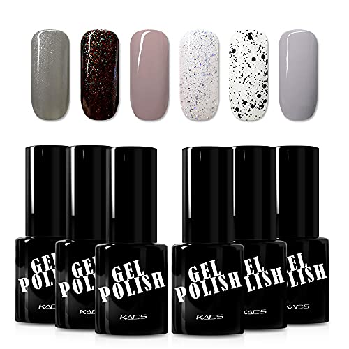 KADS Gel Nagellack Gel Nail Polish, 9,5 ml/pcs 6 Farben tränken-weg UV-LED Gelpoliermittel Nail art Maniküre von KADS