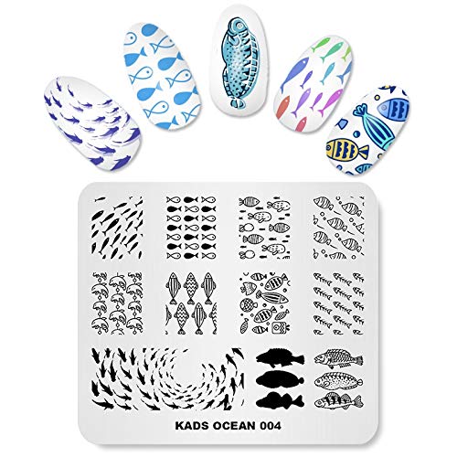 KADS Nagel Stamping Platte Ozean Nail art Stempel Vorlage DIY Bild Vorlage Maniküre Stamp Platte Schablone Werkzeuge (OC004) von KADS