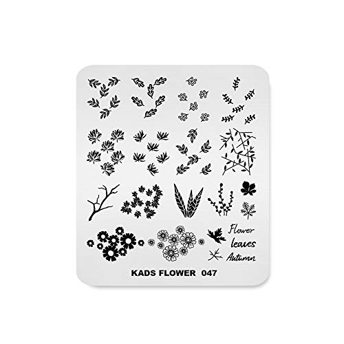 KADS Nagel-Stempelplatte Blume Natur Nail Art Stempel Schablone DIY Bild Schablone Maniküre Stamping Platte Schablone Werkzeuge (FL047) von KADS