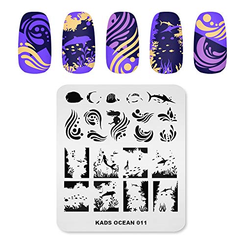 KADS Nagelstempelplatte Blume Natur Nail Art Stempel Vorlage DIY Bild Vorlage Maniküre Stamping Platte Schablone Werkzeuge (OC011) von KADS