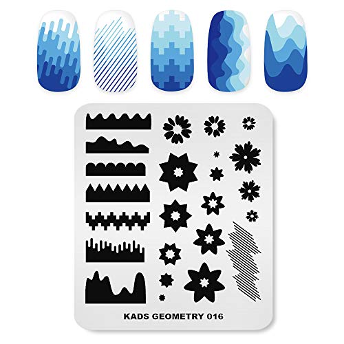 KADS Nail Art Stamping Platten Set Bild Vorlage Schablonen Muster mit Stempelplatten Halter Case Organizer (GE016) von KADS