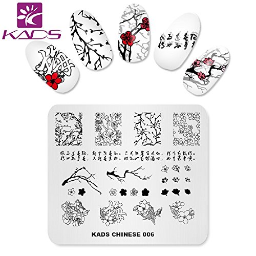 KADS Nail Stamping Platte Chinesische Art Nail art Stempel Vorlage DIY Bild Vorlage Maniküre Stamp Platte Schablone Werkzeuge (CN006) von KADS