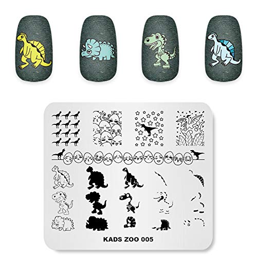KADS Neue Nagel Stempelplatte Drachen Zoo Nail art Stempel Vorlage DIY Bild Vorlage Maniküre Stempelplatte Schablone Werkzeuge (ZO005) von KADS