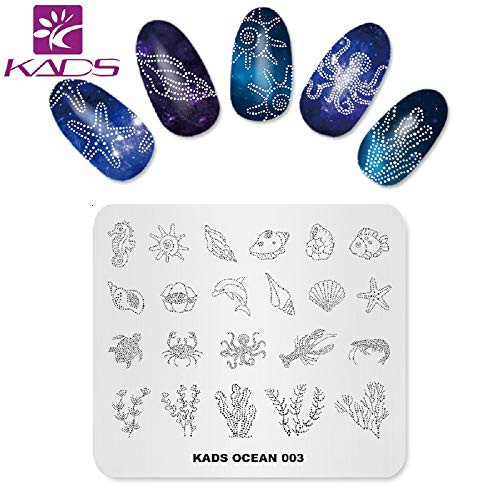 KADS New Nail Stamping Platte Blume Himmel Ozean Chinesischen stil Nail art Stempel Vorlage DIY Bild Vorlage Maniküre Stamp Platte Schablone Werkzeuge (OC003) von KADS