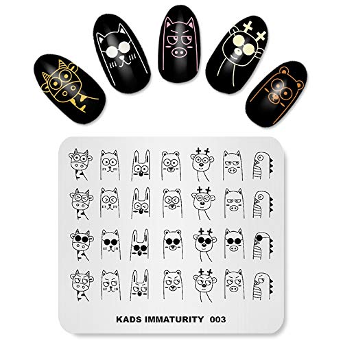 KADS New Nail Stamping Platte Nette Nail art Stempel Vorlage DIY Bild Vorlage Maniküre Stamp Platte Schablone Werkzeuge (IM003) von KADS