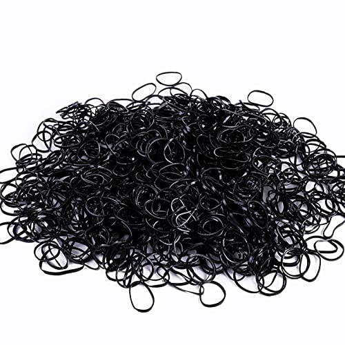 500 Stück einfarbige kleine Einweg-Haarbänder für Mädchen, elastisch, Pferdeschwanz-Halter von KADSXIYA