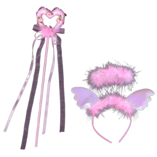 Angel Aureole Flügel Stirnband Cartoon Zauberstab Set Cosplay Feder Foto Requisiten Angel Aureole Flügel Stirnband Cartoon Zauberstab Set Cosplay Feder Foto Requisiten von KADSXIYA