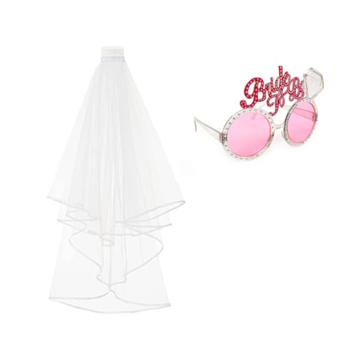 Brautschleier, Schleier für zukünftige Braut, Junggesellinnenabschied, Schleier, Hochzeit, zukünftige Brille von KADSXIYA