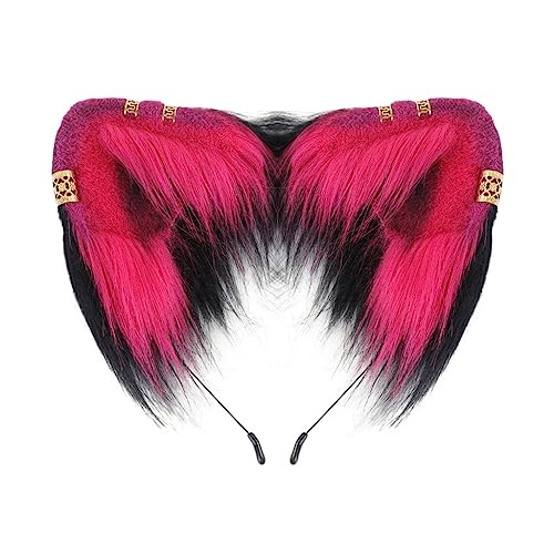 Haarreif für Erwachsene, Cartoon-Katzenohr-Form, mit goldfarbenen Ohren, Halloween-Haarreif von KADSXIYA