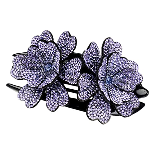 Haarspange in Blumenform mit Strass, für Mädchen und Frauen, glänzende Haarspange von KADSXIYA