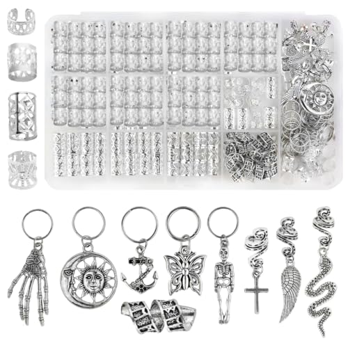 Halloween-Haarschmuck für Zöpfe, Dreadlock-Perlen, Haarringe, Haarperlen von KADSXIYA