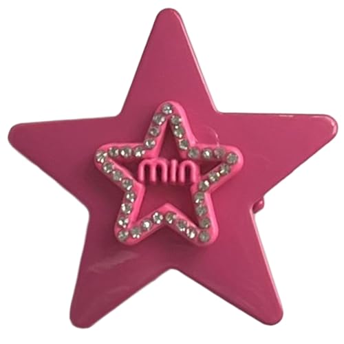 Harajuku Haarspangen Clip Y2K Mädchen Mond Stern Niedlicher Kopfschmuck Pony Haarnadel von KADSXIYA