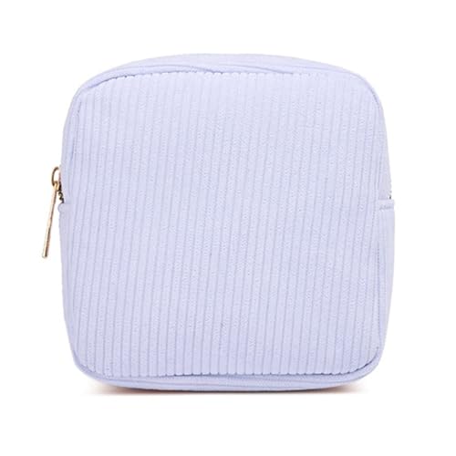 KADSXIYA Geldbörse aus Cord für Damen, kleine Kosmetiktasche, Reißverschlusstasche, Make-up-Tasche, Blau von KADSXIYA