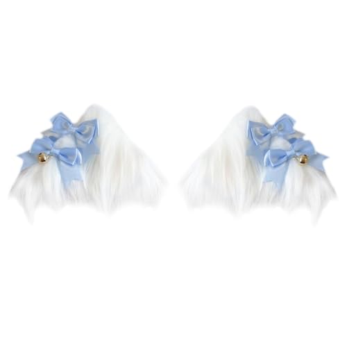 KADSXIYA Haarklammer mit Tierohren, für Mädchen, mit seitlichen Anstecknadeln, Cosplay-Kopfbedeckung von KADSXIYA