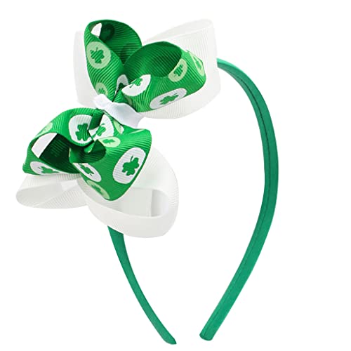 KADSXIYA Haarreif mit großer Schleife, Motiv: St. Patrick's Day, Kleeblatt, Foto-Requisite KADSXIYA Haarreif mit großer Schleife, Motiv: St. Patrick's Day, Kleeblatt, Foto-Requisite von KADSXIYA