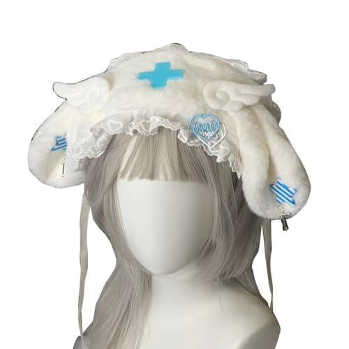 KADSXIYA Halloween-Party-Haarreif, Plüsch-Hasenohren-Haarband, Mädchen, Lolita-Stil, Kopfbedeckung von KADSXIYA