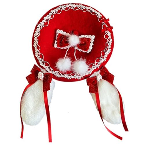 KADSXIYA Harajuku Hasenohren Baskenmütze Stirnband Mädchen Frau Haarnadel Mädchen Neujahr Tiaras KADSXIYA Harajuku Hasenohren Baskenmütze Stirnband Mädchen Frau Haarnadel Mädchen Neujahr Tiaras von KADSXIYA