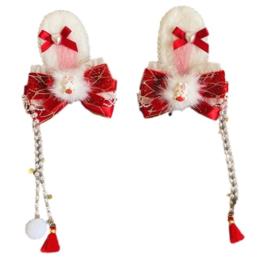 KADSXIYA Harajuku Hasenohren Baskenmütze Stirnband Mädchen Frau Haarnadel Mädchen Neujahr Tiaras von KADSXIYA