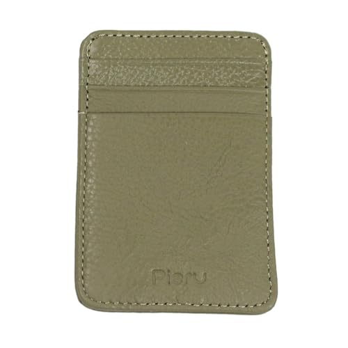 KADSXIYA Kartenhalter Multi-Slot Kartenhalter PU Leder Pocket Wallet Cash Holder, Grün von KADSXIYA