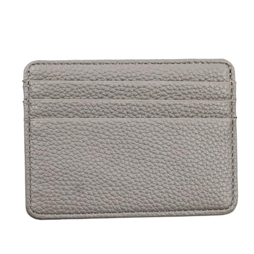 KADSXIYA Kompaktes und funktionales Kartenetui aus Leder, perfekt für Karten und Bargeld, Beige von KADSXIYA