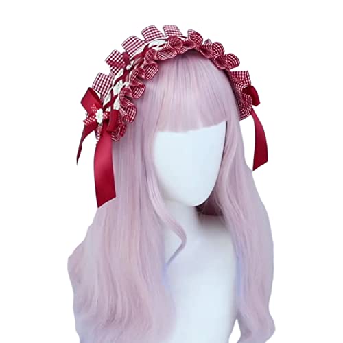 KADSXIYA Lolita Haarreif mit plissierter Spitze, Live-Übertragung, Haarhalter, Festival, Party, Kopfbedeckung von KADSXIYA