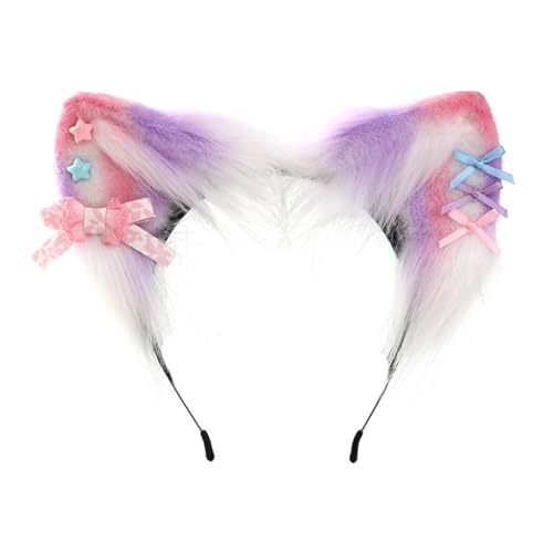 KADSXIYA Mädchen Katzenohren Krone Stirnbänder Tierohren Haarband Haarreifen Kopfbedeckung Geschenke von KADSXIYA