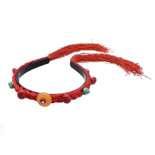 KADSXIYA Simulations-Perücke, Haarband mit Perlen, ethnisches Haarband für Mädchen, Festivals, Partys von KADSXIYA