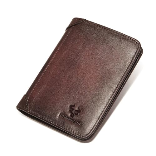 KADSXIYA Strapazierfähige Kreditkartenetui mit Blockierung, kurze Brieftasche, PU, kurze Brieftaschen für Herren, Kaffee von KADSXIYA