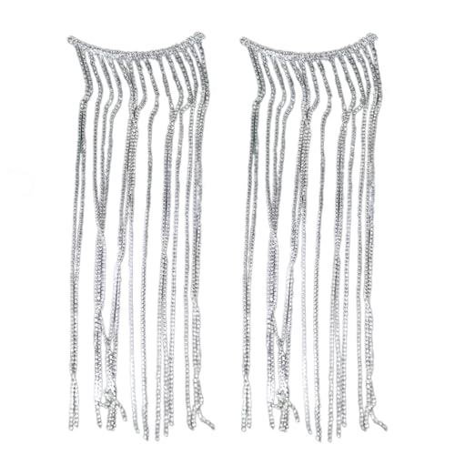 Lange Fransen Strass Kette Haarkamm Frauen Glitzer Nachtclub Haarkette von KADSXIYA