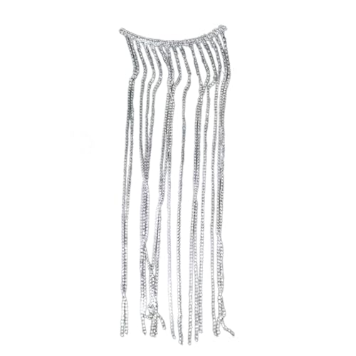 Lange Fransen Strass Kette Haarkamm Frauen Glitzer Nachtclub Haarkette von KADSXIYA