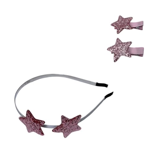 Niedliche Pailletten Sternform Haarnadel Elastisches Haarband Süßer Stil Tiaras für Mädchen von KADSXIYA