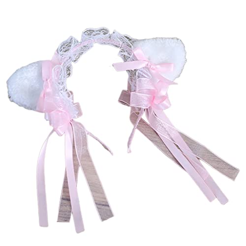 Schönes Haarband in Katzenohrenform mit plissierter Spitze für Cosplay-Dekorationen von KADSXIYA