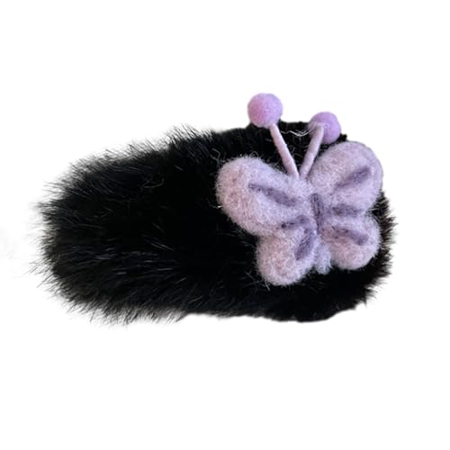 Y2K-Haarspange in Cartoon-Schmetterlingsform, Plüsch-Haarnadel für Mädchen von KADSXIYA