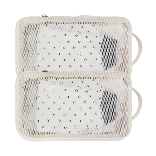 KADUNDI Organizer-Taschen für Baby-Wickeltaschen – 2er-Pack wasserdichte Wickeltaschen zum Aufhängen, Netztasche, wiederverwendbar, waschbar oder für Baby-Stoffwindeln (Weiß) von KADUNDI