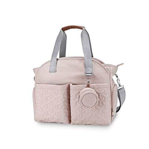 KADUNDI Windel Tote Bag-Breast Pump Bag Windel Organizer Bag mit Schnuller Fall Mommy Baby Tasche für Arbeit, Weekender（Rosa） von KADUNDI