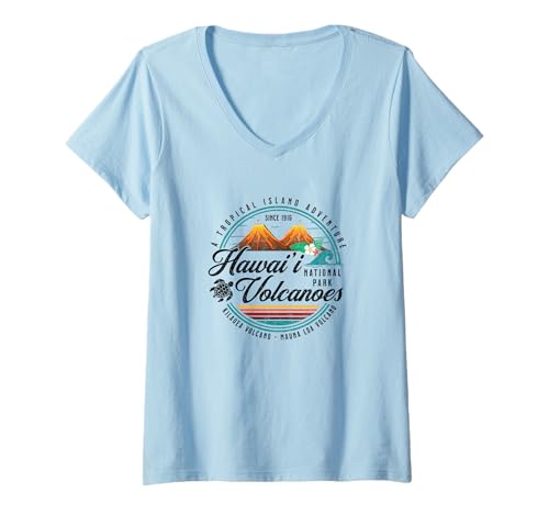 Damen Erinnerungsstück an den Hawaii-Vulkan-Nationalpark Kilauea Mauna Loa T-Shirt mit V-Ausschnitt Damen Erinnerungsstück an den Hawaii-Vulkan-Nationalpark Kilauea Mauna Loa T-Shirt mit V-Ausschnitt von KAEDAM Gifts: Hawaii Volcanoes National Park