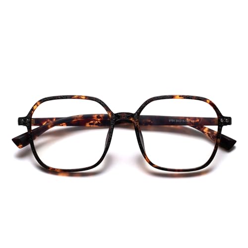 KAEOISFU Große Ultraleichte Lesebrille 2,0 für Damen, Designer Holzmaserung Anti-Blaulicht-Schutz Computerleser, Gross Quadratischem Rahmen Lesegerät brille, Brille zur Verhinderung von Augenermüdung von KAEOISFU