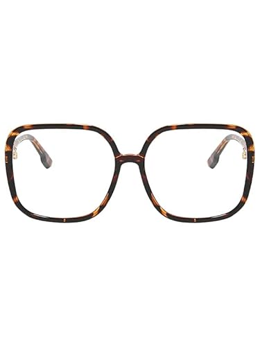 KAEOISFU Übergroße Quadratische Lesebrille für Damen, Mode Blaulicht Blockierende Computer Lesebrille, groß Computerleser, Geeignet für Menschen mit großen Köpfen und Gross Gesichtern von KAEOISFU