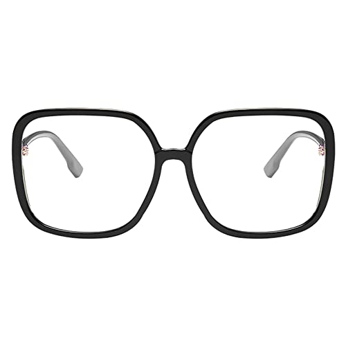 KAEOISFU Übergroße Quadratische Lesebrille für Damen, Mode Blaulicht Blockierende Computer Lesebrille, groß Computerleser, Geeignet für Menschen mit großen Köpfen und Gross Gesichtern von KAEOISFU
