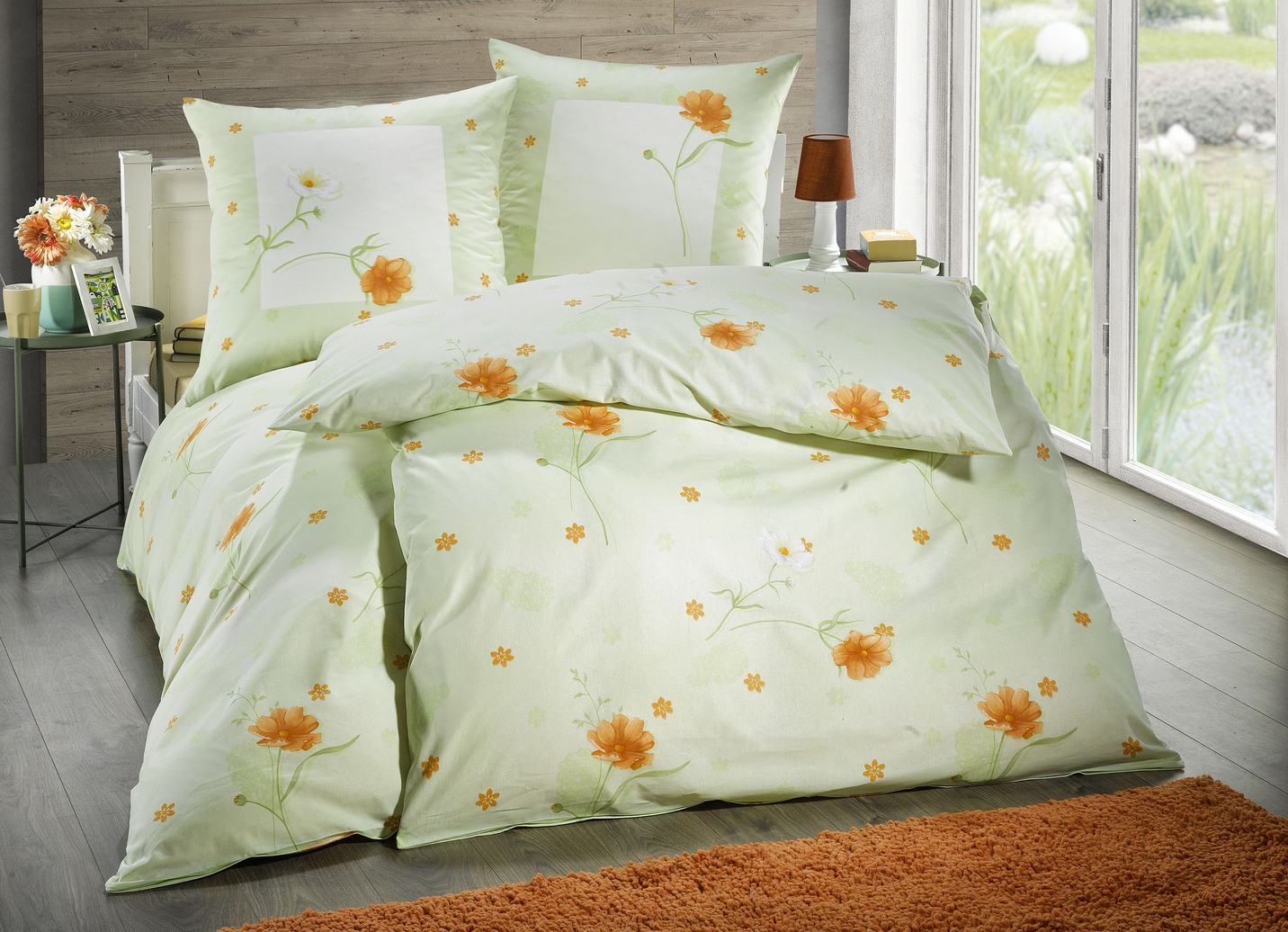 Bettwäsche-Garnitur in Renforcé-Qualität, Größe 114 (80/80 cm + 155/200 cm), Lind von KAEPPEL