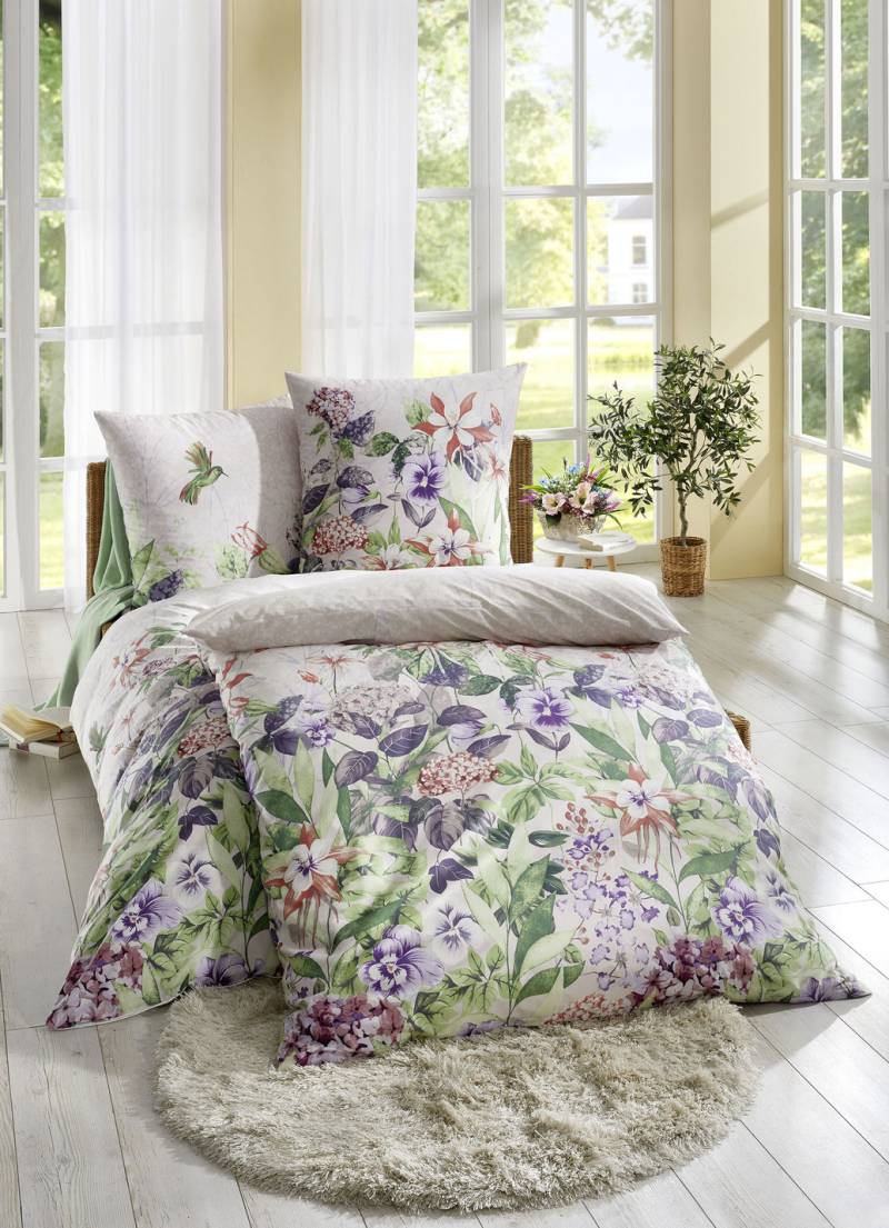 Renforcé Bettwäsche-Garnitur von Kaeppel, Größe 115 (80/80 cm + 155/220 cm), Rosa von KAEPPEL