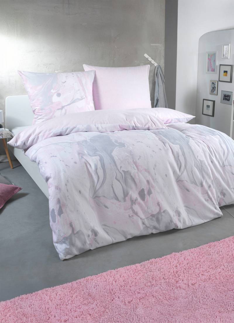 Traumhafte Feinbiber Bettwäsche, Größe 114 (80x80 cm + 155x200 cm), Kiesel von KAEPPEL