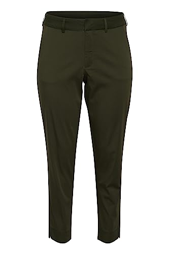 KAFFE CURVE Casual Hose KCleana Damen Hose Slim Fit Große Größen Casual Chino Stoffhose 52, Grape Leaf 52 von KAFFE CURVE
