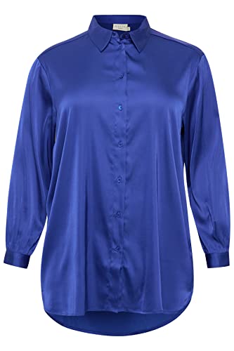 Kaffe Curve Damen KCsasmilla Shirt, Mazarine Blue, 46 von KAFFE CURVE