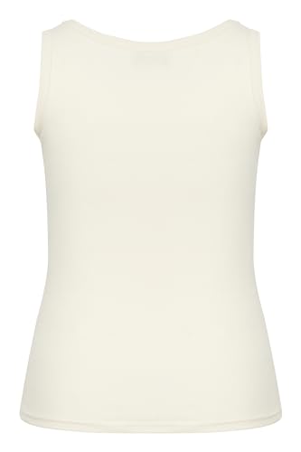 KAFFE CURVE Jerseytop KCcarina Damen Tank Top Ärmellos Jerseytop Sommer Shirt U Ausschnitt Große Größen Chalk M von KAFFE CURVE